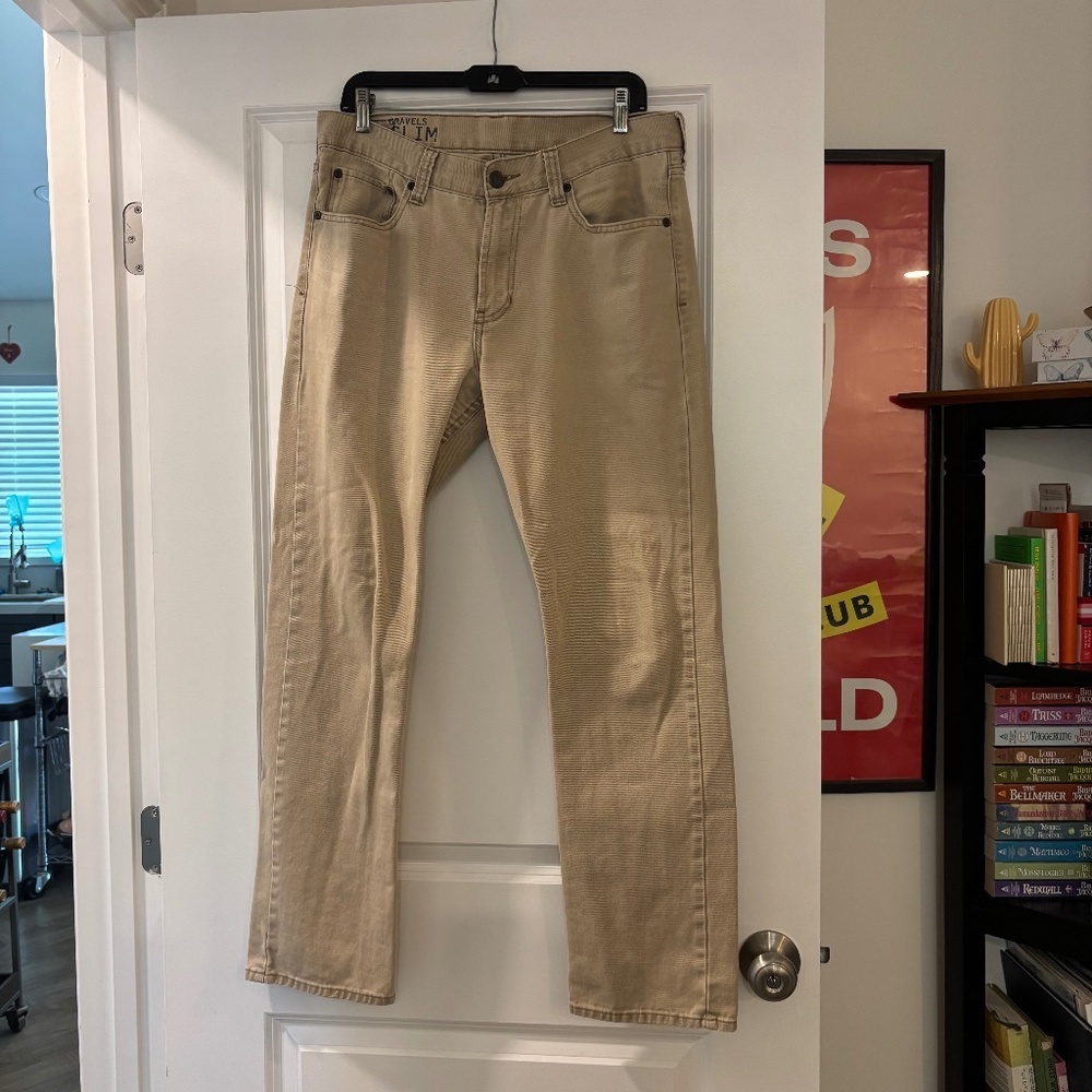 Bull Head Gravels Slim Tan Denim Jeans